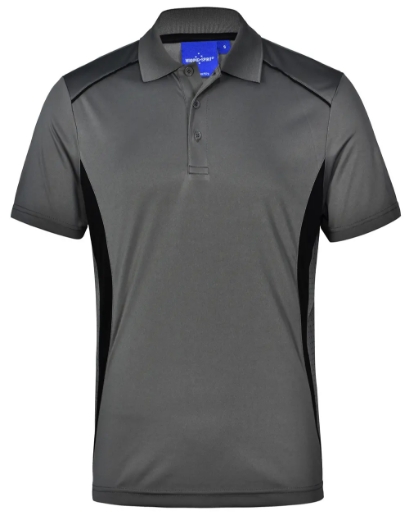 Picture of Winning Spirit, Mens Cooldry S/S Contrast Interlock Polo